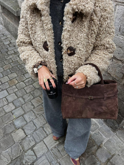Rebecca | Sac à Bandoulière en Cuir Suédé Luxe