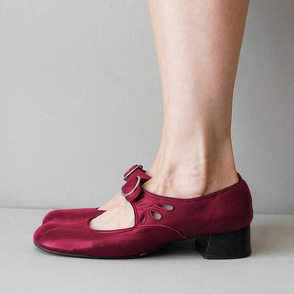 Beatrice – Sandales en cuir à talon compensé avec boucle ajustable orthopédique