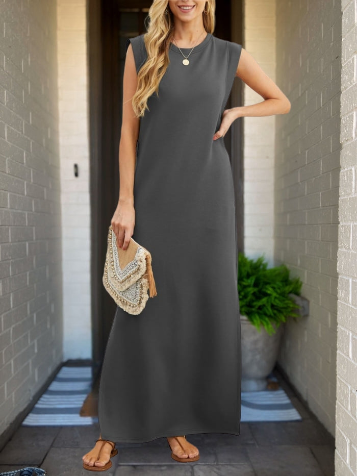 Riley™ - Robe en Lin Élégante avec Détails Faits Main