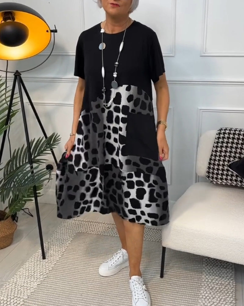 Olivia | Robe Casual Imprimée avec Poches