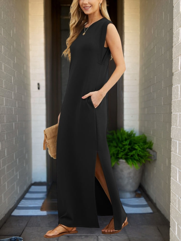 Riley™ - Robe en Lin Élégante avec Détails Faits Main