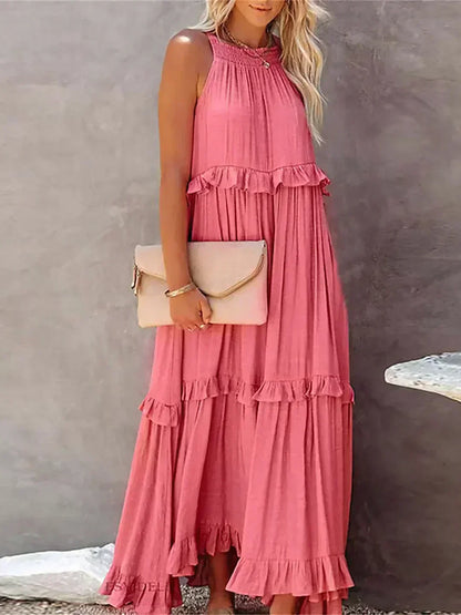 Landry - Robe sans manches avec volants chics