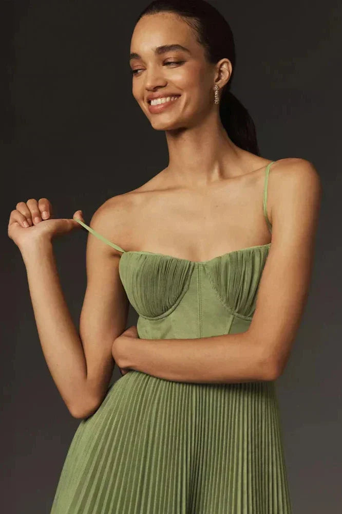 Isabella | Robe midi en tulle plissé