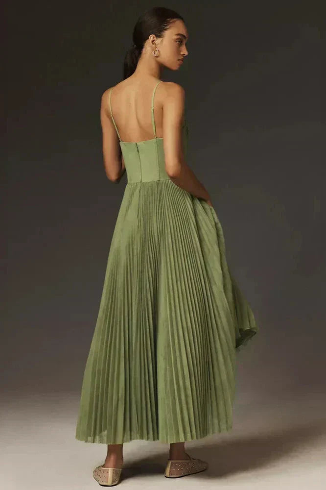 Isabella | Robe midi en tulle plissé