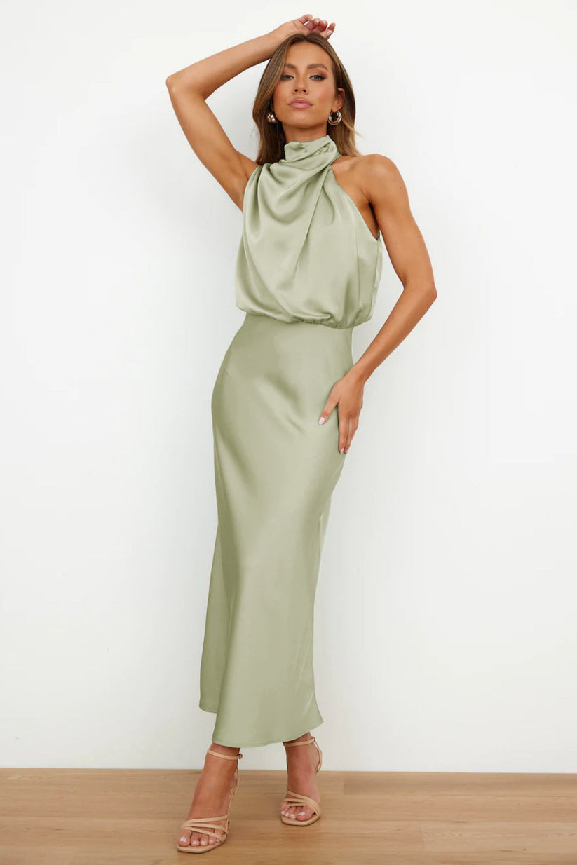 Verona - Robe longue en satin