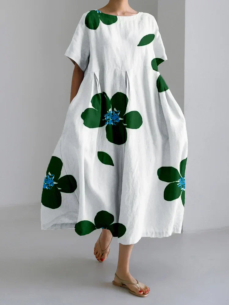 Ivy - Robe midi botanique élégante inspirée par la nature