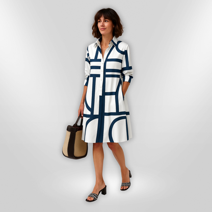 Sydney | Robe Moderne à Imprimé Géométrique