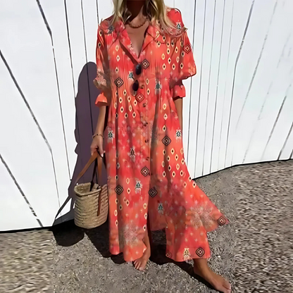 Hannah | Robe Smock avec Boutons Floraux