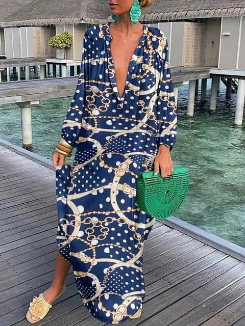 Bea - Robe Maxi à Col V