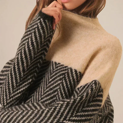 LINE – Pull chaud avec col montant