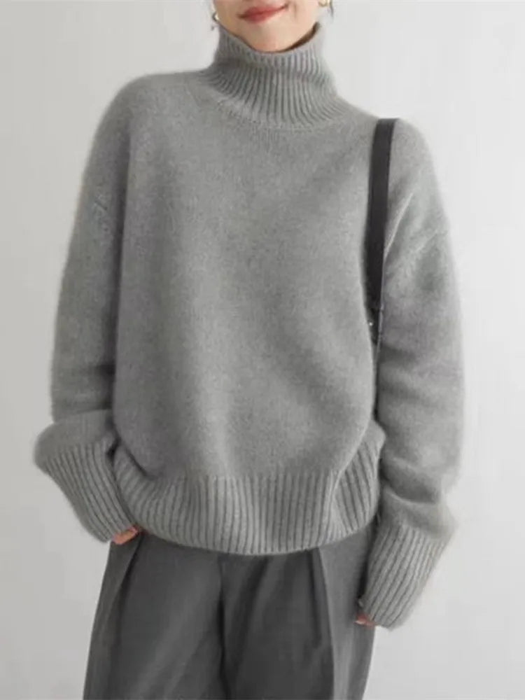 Isabella - Pull en Cachemire avec Col Montant