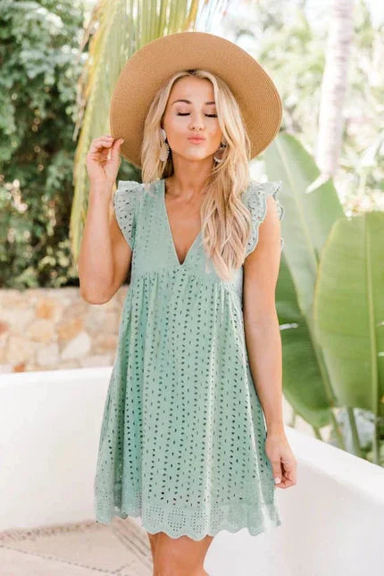 Penélope | Robe Élégante en Dentelle avec Poches
