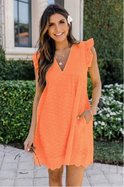 Penélope | Robe Élégante en Dentelle avec Poches