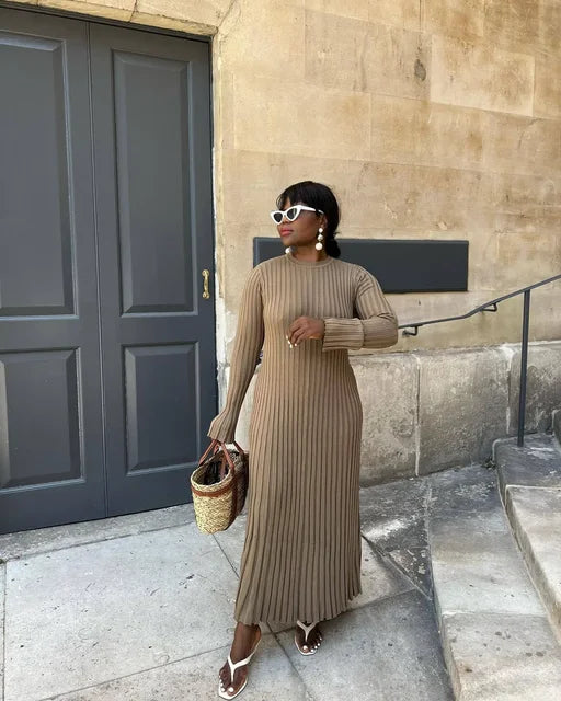 Maxi - Robe Maxi Longue en Tricot