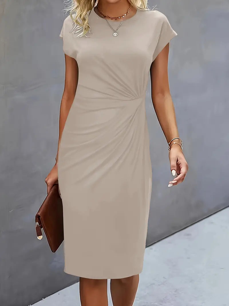 Reilly - Robe midi avec nœud sur le devant pour femmes