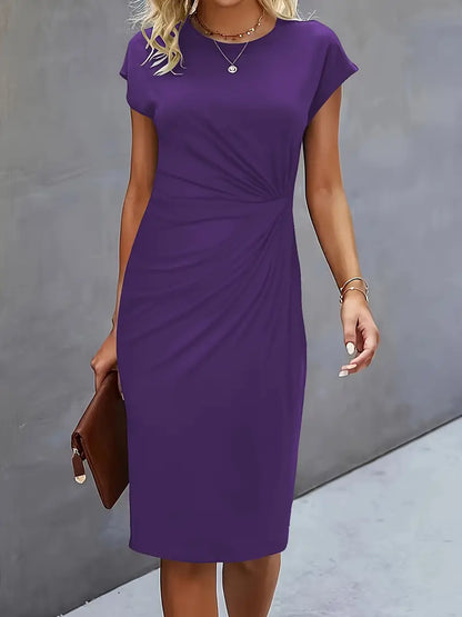 Reilly - Robe midi avec nœud sur le devant pour femmes