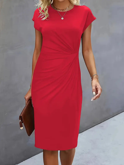 Reilly - Robe midi avec nœud sur le devant pour femmes