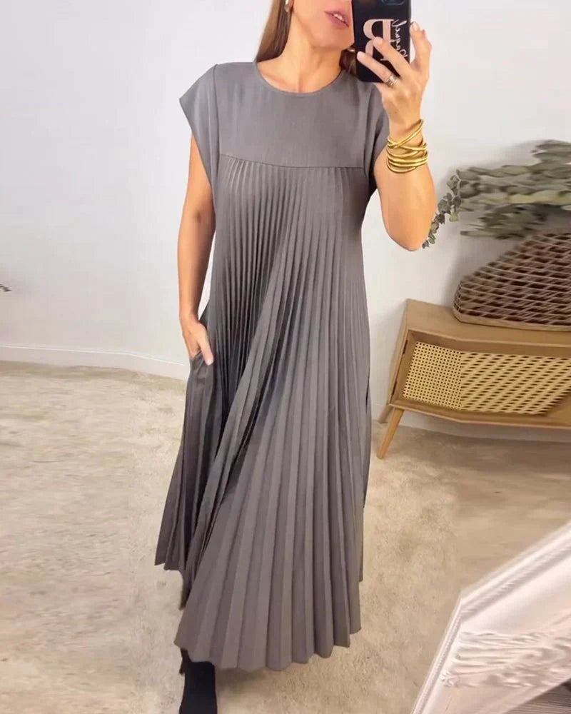 Tascha™ - Robe Sans Manches avec Plis