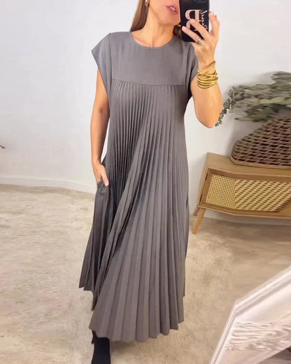 Tascha™ - Robe Sans Manches avec Plis