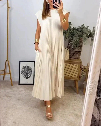 Tascha™ - Robe Sans Manches avec Plis