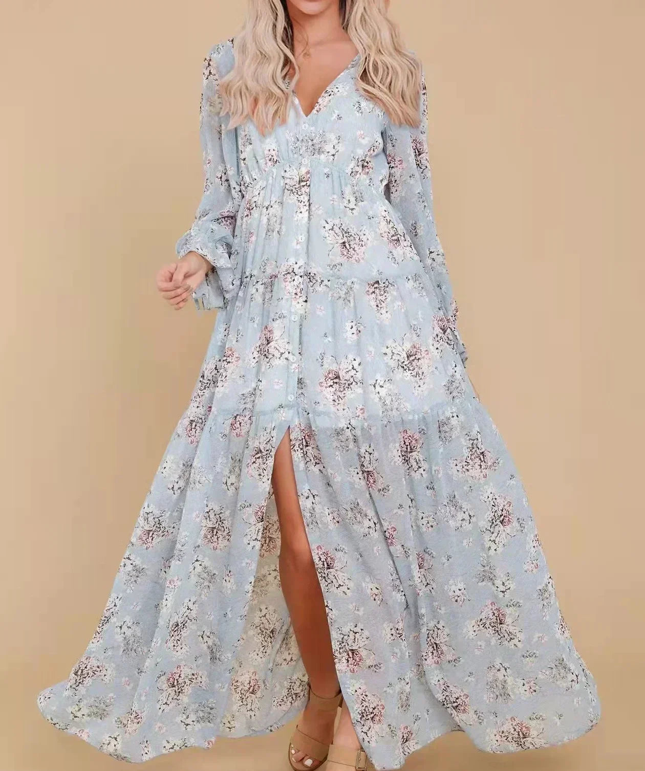 Nancy | Robe Maxi Décontractée en Chiffon