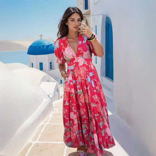Floriana | Robe Fleurie Vibrante