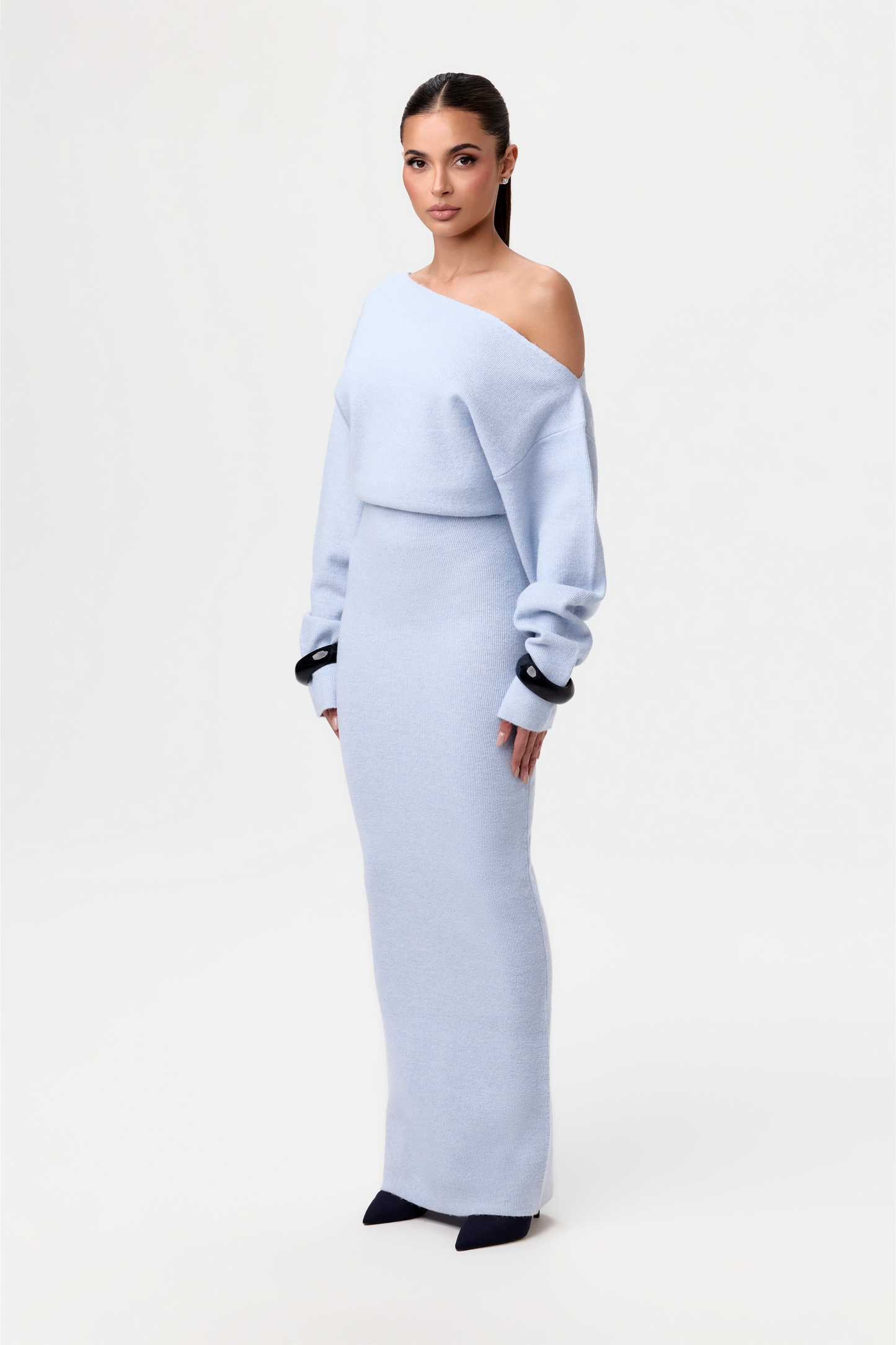 Robe Pull à Épaules Dénudées