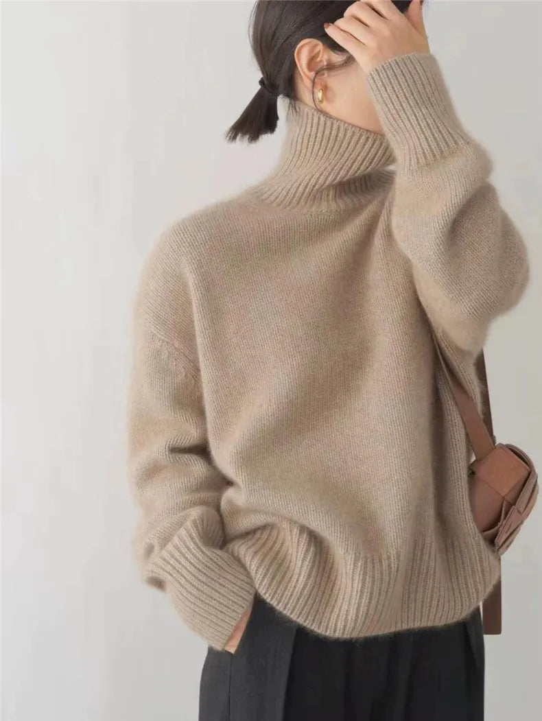 Isabella - Pull en Cachemire avec Col Montant