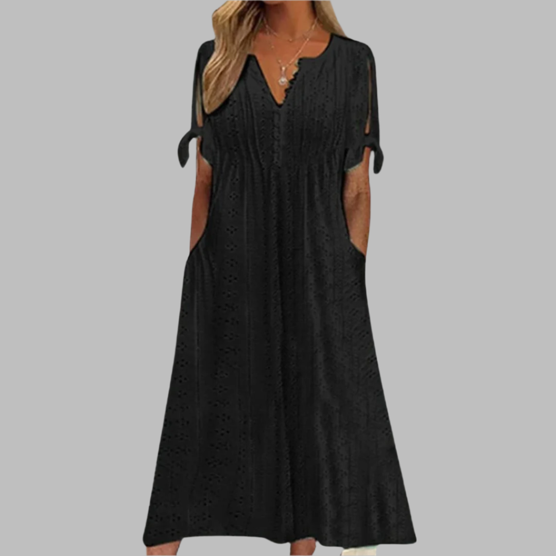 Alice - Élégant Robe Bohémienne d'Été Midi