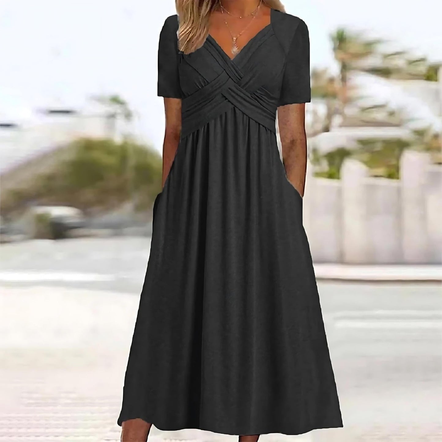 Elisa ™ | Robe midi élégante avec contrôle du ventre flatteur