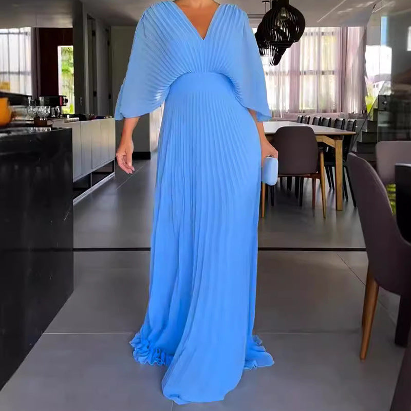 RIA™ - Robe Maxi avec Côtes Flottantes