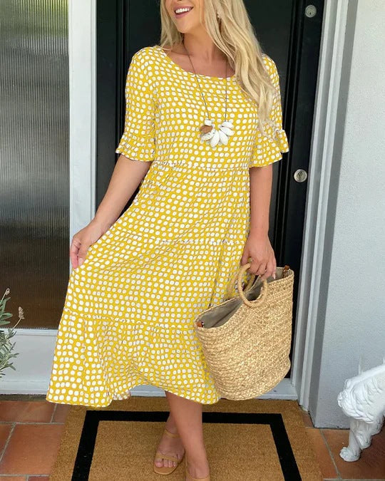 Blythea – Robe Midi Évasée Décontractée