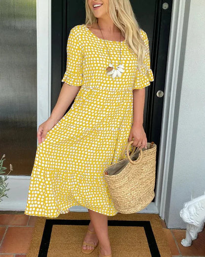 Blythea – Robe Midi Évasée Décontractée