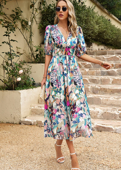 Flore - Robe Élégante avec Motif Floral