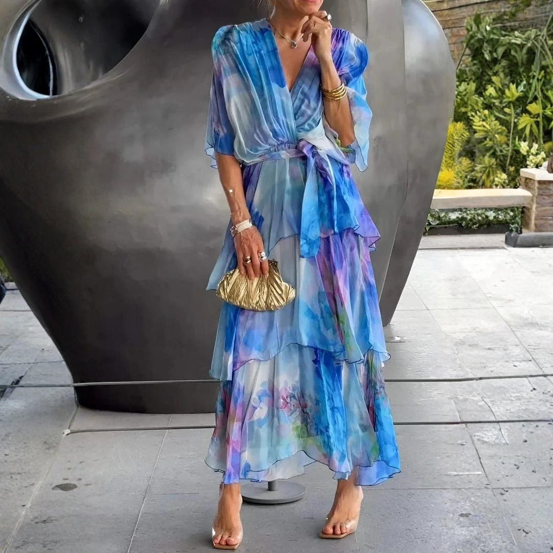 Cassia – Robe fluide en chiffon pour femme
