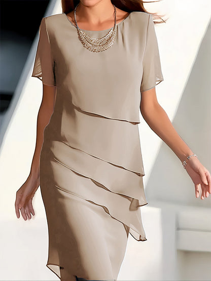Robe en Chiffon de Soie Plissée