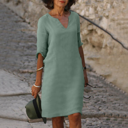 Silvia™ - Robe intemporelle avec décolleté en V qui couvre le ventre