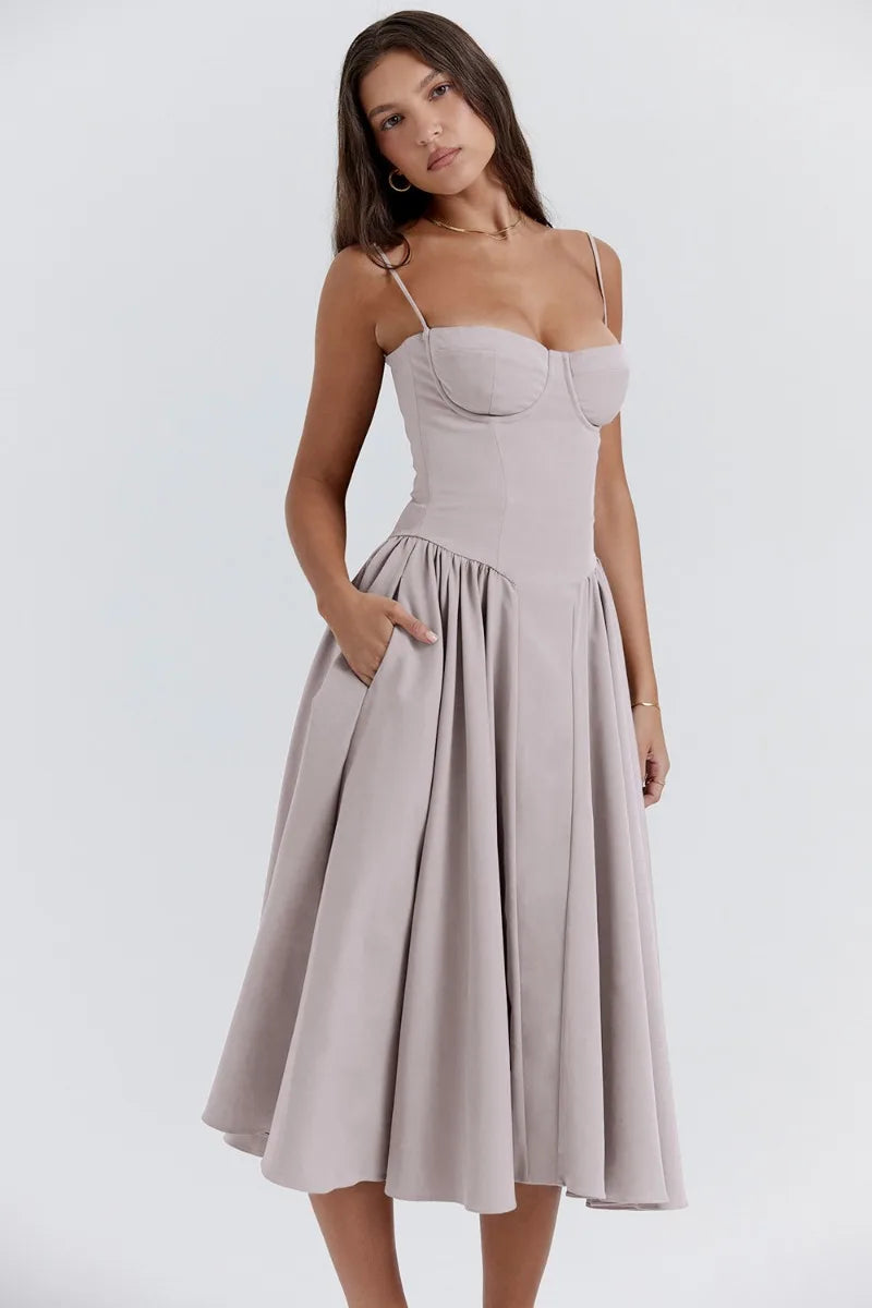 Elara | Robe d'Été Élégante à Corset