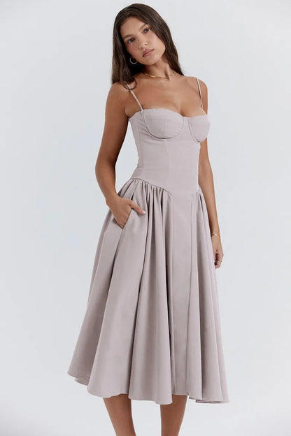 Elara | Robe d'Été Élégante à Corset