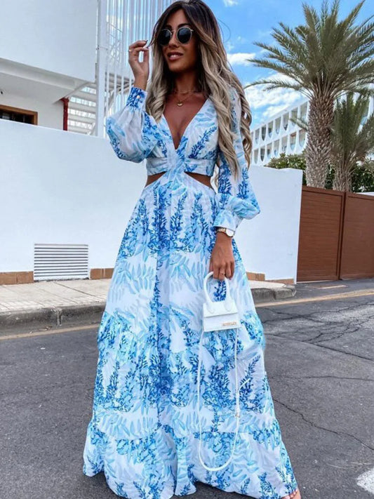 Robe Maxi avec Décolleté en V Amélie