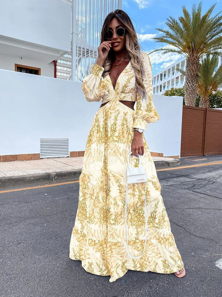 Robe Maxi avec Décolleté en V Amélie