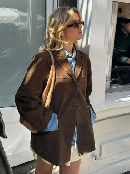EMMA | Veste à Revers avec Poche Tendance