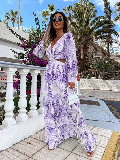 Robe Maxi avec Décolleté en V Amélie