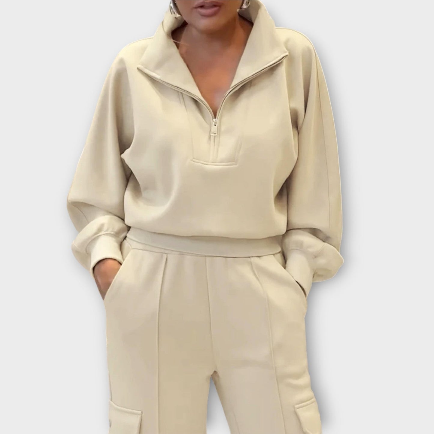 Ensemble de Lounge Élégant avec Pantalon Largement Ajusté