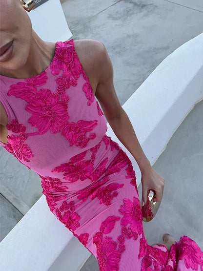 Alora - Élégant Robe Maxi Fleurie