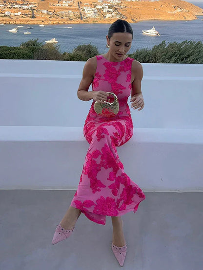 Alora - Élégant Robe Maxi Fleurie