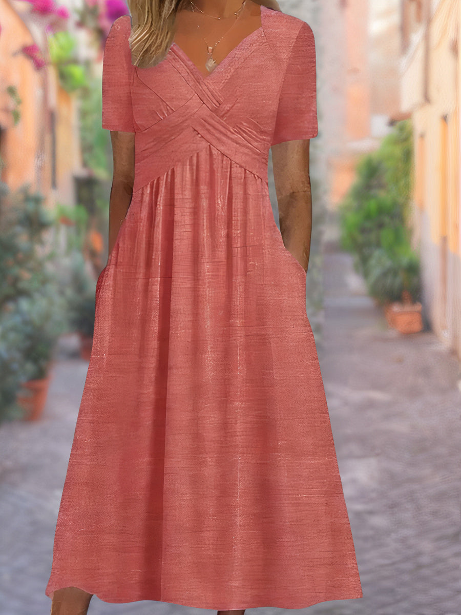 Aria - Robe V à Col Confortable