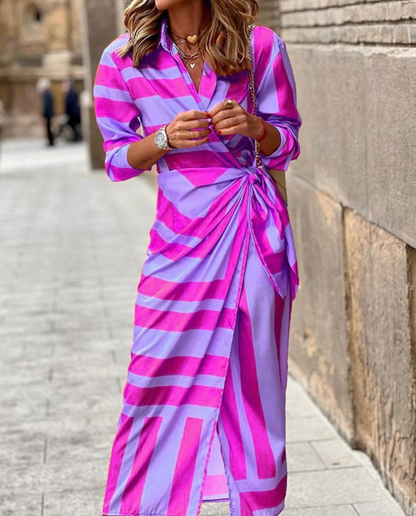 Aurora – Robe Fluide de Radiance Vibrante