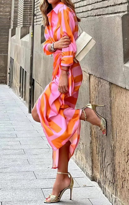 Aurora – Robe Fluide de Radiance Vibrante