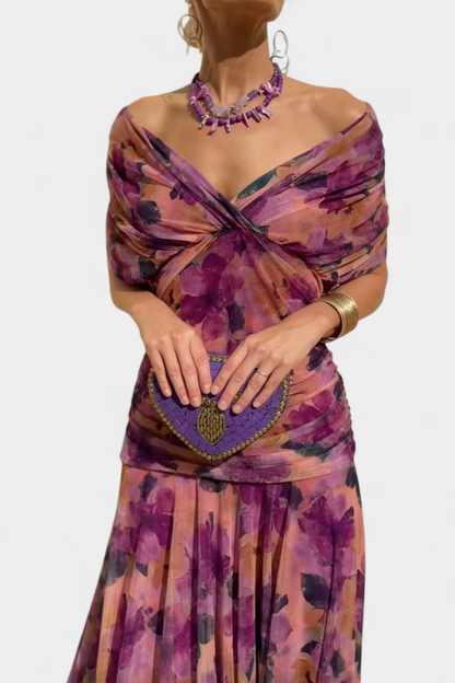 Florendra™ | Robe Longue Fleurie à Col V